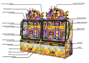 Machine de jeu Magic <span class=keywords><strong>Masters</strong></span> à monnayeur pour 4 joueurs, idéale pour les centres de jeux, adaptée aux enfants, en métal et verre trempé - Product Image 4