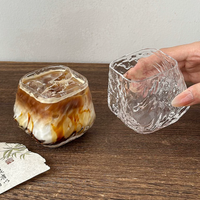 Tasse à café en verre borosilicate de haute qualité, motif arbre, design de niche, esthétique raffinée, sans BPA, compatible micro-ondes, pour la maison, pour lattes et Americano