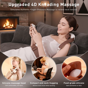 NOUVEAU Masseur sans fil pour le <span class=keywords><strong>cou</strong></span> et les <span class=keywords><strong>épaule</strong></span>s, design ergonomique, <span class=keywords><strong>massage</strong></span> Shiatsu par pétrissage, <span class=keywords><strong>appareil</strong></span> de <span class=keywords><strong>massage</strong></span> cervical avec chaleur - Product Image 5