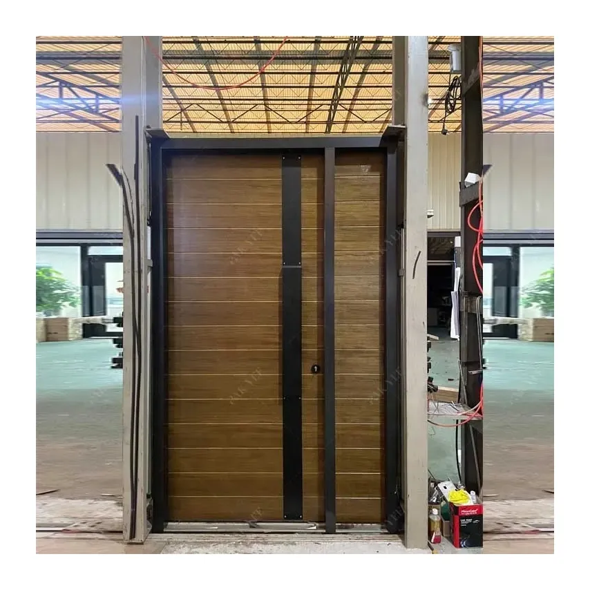 अनुकूलित ठोस लकड़ी रोटरी दरवाजा स्टेनलेस स्टील दरवाजा फ्रेम विस्तार बार बड़े संभाल के साथ