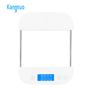 Báscula digital de cocina con pantalla LCD y cristal templado para medir alimentos. - Product Image 1