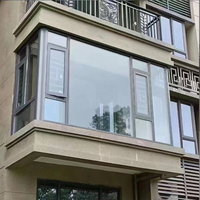 Ventana Abatible de Aluminio con Certificación NAFS, Vidrio Templado Moderno, Pantalla Integrada, Sistema de Rotura Térmica de Alta Resistencia y Diseño Delgado