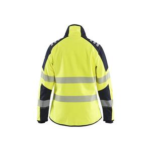 BLAKLADER - 444815603389M Veste softshell haute visibilité pour femme jaune/bleu marine WORKWEAR RÉSISTANT AUX FLAMMES - Product Image 2