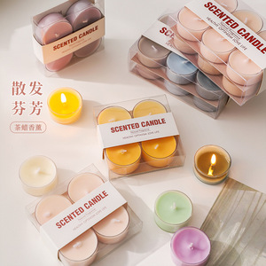 Scented Candle Tea Lights Round Soy Wax Indoor Wedding Favors - Product Image 4