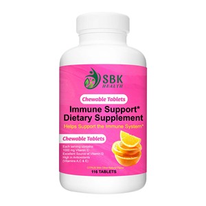 Private Label Service Immune Support Chewable Tablets 1000mg Vitamin C Citrus Flavor 116 Count Dietary <b>Supplement</b> - Product Image 1