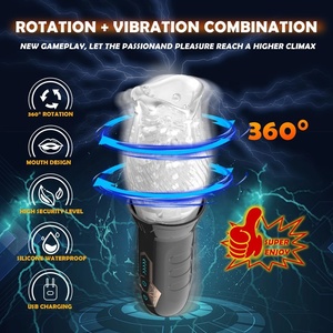 Vibratore Rotante a 10 Velocità per Uomini, Allenatore <span class=keywords><strong>Automatico</strong></span> per il Glande, Masturbatore Maschile con Vagina Realistica, Giocattoli Sessuali per Uomini - Product Image 2