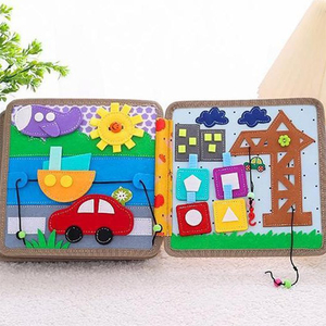 Libro delle Attività per Bambini Montessori, Libro Silenzioso per Bambine, Apprendimento Prescolare, Libro in Feltro con Varie Attività - Product Image 4