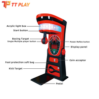 Machine de boxe à monnayeur très populaire avec affichage LED du score pour parcs d'attractions, salles de jeux et lieux de divertissement