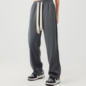 Custom High Waist Men's Jogger <strong>Sweatpants</strong> With Embroidered Heat Transfer Logo Plain <strong>Sweatpants</strong> - Product Image 1