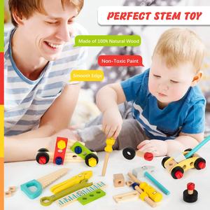 Jouets en <span class=keywords><strong>bois</strong></span> pour tout-petits en gros, établi de travail en <span class=keywords><strong>bois</strong></span>, <span class=keywords><strong>jouet</strong></span> d'imitation, kit de construction d'outils, jouets en <span class=keywords><strong>bois</strong></span> pour enfants - Product Image 2