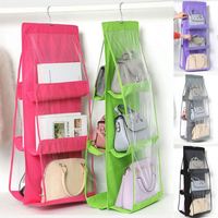 Organisateur suspendu pour armoire, 3 couches, 6 compartiments, anti-poussière, pour sous-vêtements, sacs, chaussettes et dossiers, avec rangement multi-niveaux