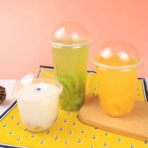 Vasos de Plástico Transparente Desechables Ecológicos de Pared Simple con Impresión Personalizada, 12oz/16oz/22oz, en Forma de U, para Café, Té, Jugo, Cerveza y Más - Product Image 1