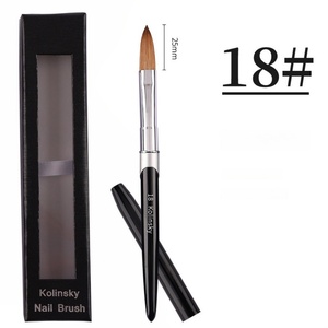 Customized 100% Kolinsky Oval Hair Acrylic <b>Nail</b> Brush with Metal Handle Private Label Soft Manicure Brush Acrylic Powder Brush - Product Image 6