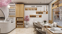Conception d'intérieur de restaurant commercial sur mesure, mobilier de café moderne, comptoir de café personnalisé