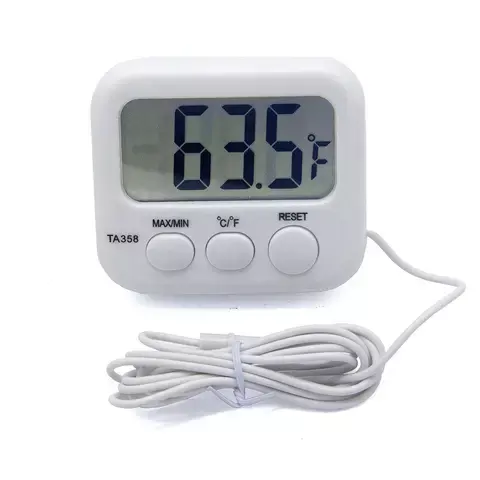 Standing Station Mini LCD Digital Thermometer With Probe Sensor Swimming Pool Refrigerator Water Tank With Cable 1.5M