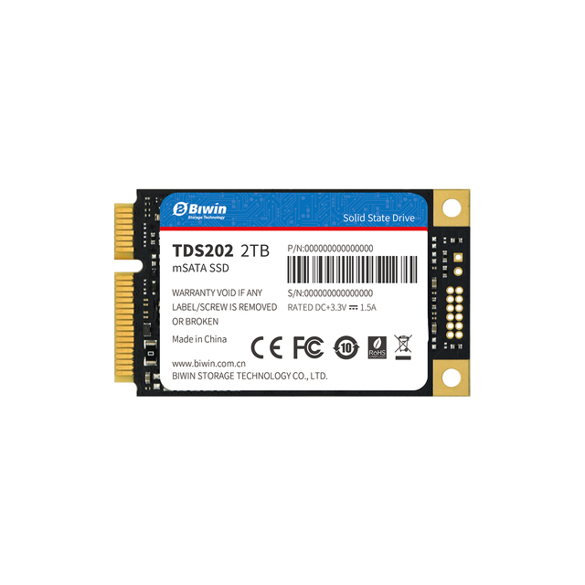 New Industrial Internal SATA 3.0 3D TLC MSATA SSD 2TB with Hardware Security Module TDS202