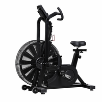 Vélo d'air commercial haut de gamme avec console numérique pour suivre la vitesse, le temps, les calories et la fréquence cardiaque, résistance du ventilateur, pour utilisation en salle de sport