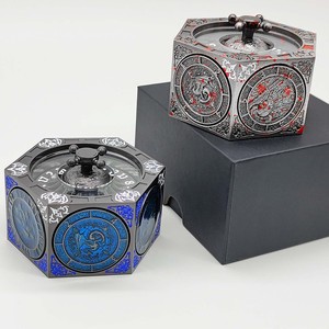 Dés métalliques polyédriques à 6 faces, jouet tournant hexagonal original, gyroscope, dés à manivelle pour jeux de table DND RPG - Product Image 5