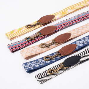 Collari e Guinzagli Personalizzati per Animali Domestici, Collare per Cani in Ecopelle, Guinzaglio Vintage Jacquard - Product Image 2