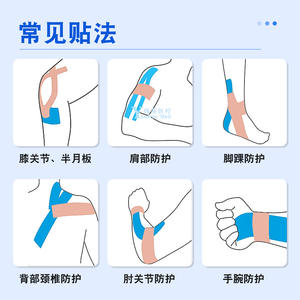 Bande adhésive athlétique, bande kinesiologique, plusieurs spécifications pour le soutien musculaire sportif, usage général - Product Image 5