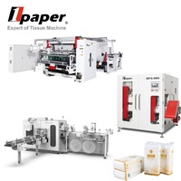 Ligne de production de machines à papier tissu à entraînement servo industriel pour le papier interfolié et les mouchoirs faciaux, avec ligne d'emballage