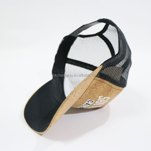 ZZB Custom New Trend Fashion Sports Image Cork Texture <b>Trucker</b> <b>Hat</b> Arch Embroidery Logo Baseball Cap Mesh Back for Men <b>Women</b> - Product Image 6