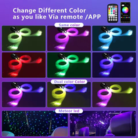 Kit de plafonnier étoilé 20W à double effet scintillant pour voiture, avec contrôle RGB par application musicale, pour un ciel étoilé