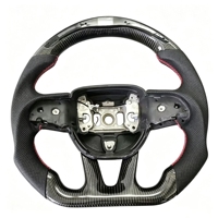 Volant en cuir avec éclairage LED en fibre de carbone pour Dodge Challenger Charger SRT Hellcat Ram Scat Pack RT Durango 2013-2023