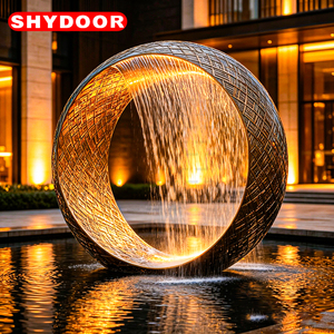 Sculpture de tour conique en acier inoxydable Ramatic, décoration de jardin extérieure personnalisée, ornement paysager abstrait moderne en métal - Product Image 2