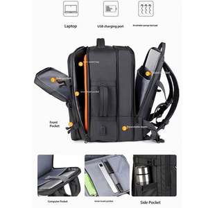 Mochila Unisex de Gran Capacidad de 45L, Expandible, de Lujo, con Cierre, Carga USB, para Portátil de 17'', Impermeable, Multifuncional, para Viajes de Negocios - Product Image 6