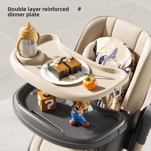 Chaise haute pour <span class=keywords><strong>bébé</strong></span>, chaise à bascule 2 en 1, multifonctionnelle, pliable, inclinable, <span class=keywords><strong>siège</strong></span> de <span class=keywords><strong>repas</strong></span> pour bébés - Product Image 2