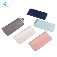 Étui à lunettes en cuir PU multicolore, souple et portable, pour la protection des lunettes et le rangement des lunettes de soleil, vente en gros