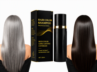 Shampo pewarna rambut hitam cokelat tua herbal Arab berkualitas tinggi produk baru OEM, pewarnaan cepat 3 in 1, pabrik asli