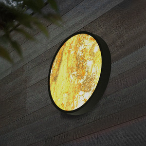 Applique murale extérieure en acier inoxydable, ronde, étanche et lumineuse, pour cour, balcon, escalier - Product Image 1