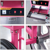Nouveau chariot automatique à chariot à barbe à papa avec base stable à haute productivité à base de sucre