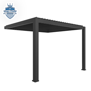 Gazebos 6*4 de alta calidad, retráctil, grande, alto, para <span class=keywords><strong>jardín</strong></span> al aire libre, techo con persianas, eléctrico, personalizado, piscina, arco de madera prefabricado - Product Image 3