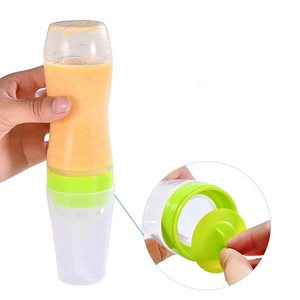 Cosas Para Bebes Maternity Infant Feeder Scoops Baby Stuff Silicone Feeding <span class=keywords><strong>Milk</strong></span> Water Squeeze Bottle with Food Dispensing Spoon - Product Image 6