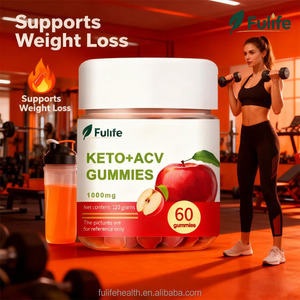 Gummies au <span class=keywords><strong>vinaigre</strong></span> <span class=keywords><strong>de</strong></span> cidre <span class=keywords><strong>de</strong></span> pomme Fulife Flaty Tummy, véganes, 60 unités, gummies amincissants Keto - Product Image 1