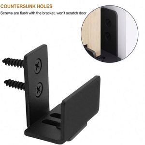 WEKIS Guide de sol inférieur réglable en U pour porte de grange, conception à fond plat, fonction coulissante encastrée, en aluminium, acier et laiton durables - Product Image 6