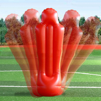 Vente en gros usine – Mannequin de football gonflable portable pour adulte, rouge et jaune, 175 cm, en PVC, très populaire, pour intérieur et extérieur
