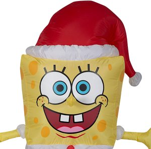 Decorazione Natalizia Gonfiabile Personalizzata da 5 Pollici per Esterni Babbo Natale Seduto <span class=keywords><strong>SpongeBob</strong></span> - Product Image 3