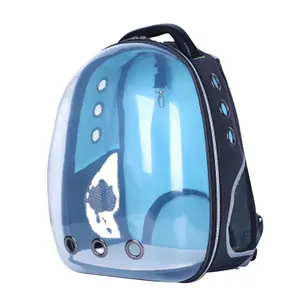 حقيبة ظهر للقطط شفافة بالكامل تحمل حقيبة للمقصورة حقيبة فضاء حقيبة مدرسية للقطط والكلاب