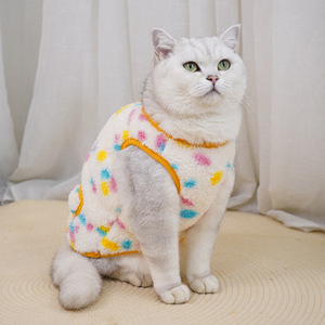 Chaleco grueso de invierno para perros, gatos, conejos, estilo de lunares, ropa cálida para mascotas, para Corgi, Schnauzer, Shiba Inu, otoño, primavera, invierno - Product Image 4