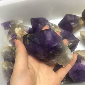 Pierre de spécimen de cristal d'améthyste violet rugueux gros Points de cristal minéral brut pour la décoration intérieure artisanat en cristal Vintage - Product Image 3