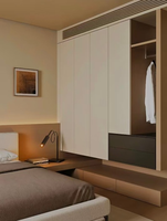 Système de dressing moderne de luxe, armoire minimaliste italienne avec éclairage LED, meuble de rangement modulaire personnalisé pour chambre et salon