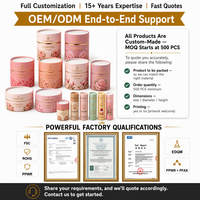 Kemasan Tabung Silinder Kertas Kraft Biodegradable untuk Lipstik, Lip Balm, Salve, dan Tabir Surya yang Dapat Disesuaikan