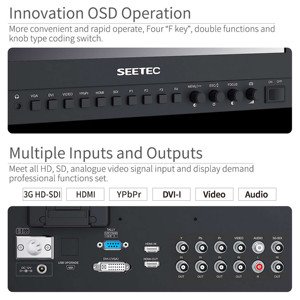 Moniteur LCD professionnel SEETEC P133-9HSD de 13,3 pouces, design en aluminium, IPS, diffusion, avec 3G-SDI, AV YPbPr, prix direct d'usine - Product Image 4