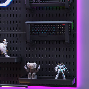 Kit d'organisation mural DIY nordique avec crochets et panneaux perforés en plastique pour salon et garage - Product Image 5