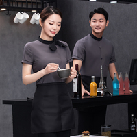 Touchhealthy Supply – Nouveaux uniformes de personnel hôtelier : Gilets de serveuse de bar en polyester/coton unisexe pour usage hôtelier