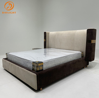 De luxe meilleur nordique moderne unique roi taille blanc lit en cuir en bois cadre chambre pour les garçons